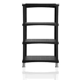 Стелаж пластиковий FUTURO 80x40x137h з регульованими полицями 4 шт чорний