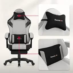 Комп'ютерне крісло Huzaro Force 3.7 Grey тканина - мініатюра 5