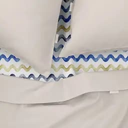 Комплект постільної білизни Cosas Ivory CS2 Євро капучино (Ranfors98_Cappuccino_El-WaveBlueBeige_200) - мініатюра 3