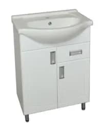 Тумба ПіК Kraft Декор Т3 + раковина Arteco 55 см Білий 30412