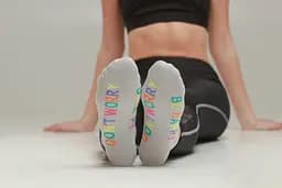 Набір шкарпеток 3 пари короткі з принтом Don`t worry, Be happy безшовні ORGANIC cotton JILL ANTONY 38-40 - мініатюра 2