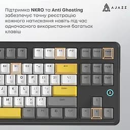 Клавіатура Ajazz AK870 V2 Flying Fish switches Black Gray Yellow (AK870-V2-FF-BGY) - мініатюра 12