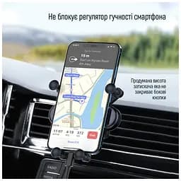 Універсальний автотримач ColorWay Gravity Sensor Holder Black (CW-CHG11-BK) - мініатюра 12