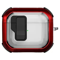 Футляр противоударный Locking Button для наушников Airpods 3 Red