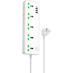 Мережевий фільтр Hoco AC13A White EU [99138]