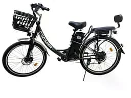 Електровелосипед Crosser E-LIT 26 дюймів (500W/48V/20Ah) з кошиком Чорний