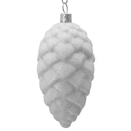 Ялинкова іграшка MIS LT Шишка 5,5х5,5х11,5 см білий