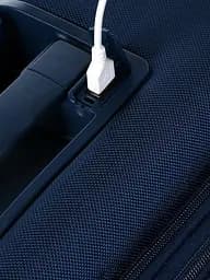 Валіза маленька Airtex 829 поліестер TSA замок USB-порт Темно-синій - мініатюра 2