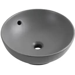 Умивальник накладний Mixxus Premium Topper-0201 410x410x165 мм з переливом MP6649, Графит