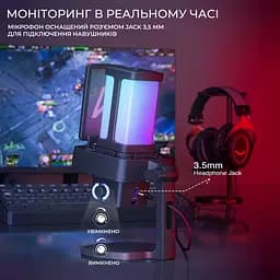 Мікрофон конденсаторний Fifine Ampligame USB Black (Q8PRO) - мініатюра 10