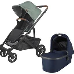 Прогулянкова коляска Uppababy Cruz V2 - GWEN + люлька Uppababy Carrycot-NOA-Navy | Carbon Frame 