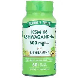 Ашваганда плюс L-Теанин KSM-66 Nature's Truth Ashwagandha Plus L-Theanine 600 мг 60 вегетарианских капсул