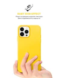 Силиконовый чехол для Apple iPhone 14 Pro Max, ICON2 Case, желтый, противоударный, панель, защита всего корпуса, матовая поверхность Soft Touch, выступает над дисплеем, совместим с защитными стеклами и пленками, с микрофиброй, ArmorStandart (ARM63613) - мініатюра 8