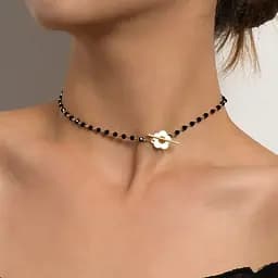 Кольє жіноче з кулоном 14899 50 см золота з чорним