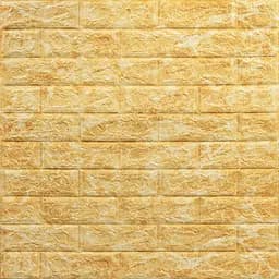 Декоративна 3D панель Sticker Wall самоклейка 700х770х5мм Глибока жовта цегла 068 SW-00000168