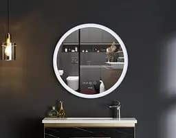 Дзеркало Mixxus Plain MC10-80 (LED Touch, годинник, антизапотівання, димер, регулювання яскравості) MI6932 - мініатюра 7