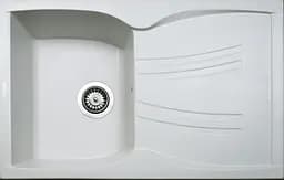 Кухонная мойка Adamant NEW LINE белая 780x495x235 мм, с крылом 78 см
