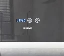 Дзеркало Mixxus Flat MR04-100x60 (LED Touch, годинник, антизапотівання, димер, регулювання яскравості) MI6008 - мініатюра 3