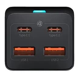 Зарядний пристрій Baseus GaN3 Pro Desktop Powerstrip AC+2U+2C 100 W PSZM000401 чорний - мініатюра 7