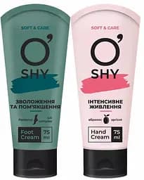 Набор O'Shy Soft & Care: крем для рук Интенсивное Питание 75 мл + крем для ног Увлажнение и Смягчение 75 мл