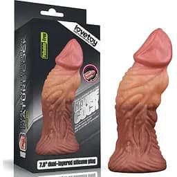 Фаллоимитатор Dual-Layered Silicone Nature Cock 7.0'' 18 см коричневый