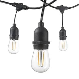 Вулична гірлянда з ретро лампами LED Edison 15 шт, 220V, 10 метрів з перехідником вуличний струнний світильник - мініатюра 4