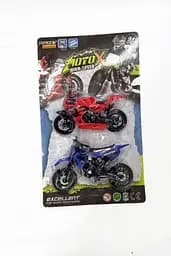 Набір мотоциклів 8523 B2 2 штуки на блістері (6968853360037) Червоно-синій