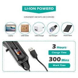 Машинка для стрижки акумуляторна VGR V-051 2500 mAh LED дисплей (4 насадки) - мініатюра 7