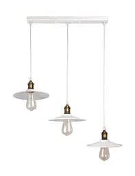 Подвесной светильник Levistella 752837F-3 WH (500), 3 плафона, E27, 60W, белый металл, стиль лофт