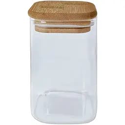 Емкость стеклянная для специй Vittora квадратная с деревянной крышкой 230 мл VT-9034-230 (147027)