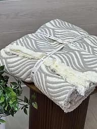 Плед двосторонній мусліновий євро L&M Home Textiles 20289 200х220 см світло-сірий