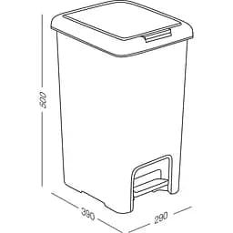 Відро для сміття MBM My Home з кришкою та педаллю 30 л антрацит (BIN-01 30L ANTHRACITE) - мініатюра 4