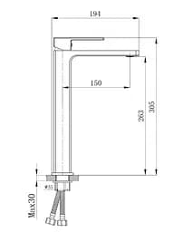 Змішувач для раковини Qtap Gemini QTGEM269BLM45678 Black Matt - мініатюра 4