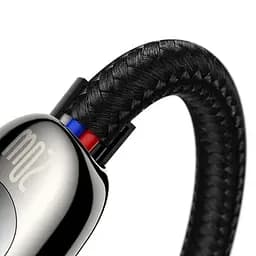 Кабель PD Baseus Display Fast Charging Data Cable Type-C to IP 20W 2 м черный CATLSK-A01