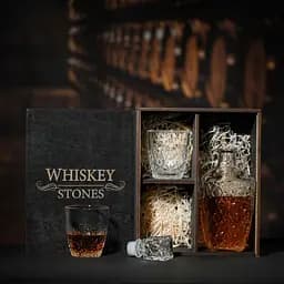 Подарунковий набір віскі Whiskey Stones №12 у дерев'яному пеналі - графин + склянки Dedalo - мініатюра 4