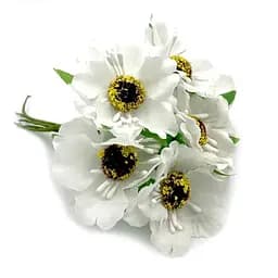 Декоративный букетик Мак полевой молочный Bambi SP-466, 10 цветков