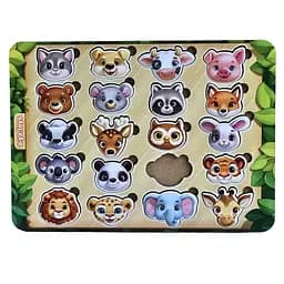 Пазл-сортер Ubumblebees Мордочки PSF084 мордочки тварин дерев'яний