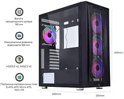 Корпус QUBE GALAXY Black (GALAXY_FCNU3) Без БП - мініатюра 5