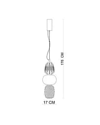 Підвісний світильник, люстра Italux PND-98374-28W-GD Eris Led 1x28W 3000K 3748Lm IP20 Золотий - мініатюра 2