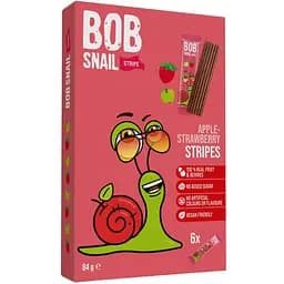Конфеты фруктово-ягодные Bob Snail Яблочно-клубничная страйп 84 г (6 шт. х 14 г)