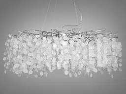 Сучасна дизайнерська кришталева люстра "Гліцинія" на 14 ламп, хром