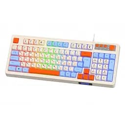 Ігрова клавіатура Maxxter KBG3C01 USB White-Blue