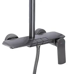 Душова система універсальна Qtap Slavonice Gunmetal Black PVD з виливом QTSLA111GMB45905 - мініатюра 2