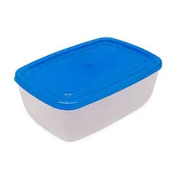 Контейнер судок лоток пищевой с цветной крышкой 0.6 л 15×10.5×6.5 см, Господар Синий 87888