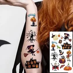 Набір дитячих тимчасових тату "Хелловін" kids-tatto-halloween-set-30 - мініатюра 3