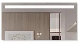 Дзеркало Dusel DE-M3021 80x65 з годинником, Білий