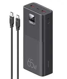 Универсальная мобильная батарея 30000 mAh, Usams PB68, черный, 65 Вт, 2xUSB (QC3.0)/Type-C (PD), цифровой LED дисплей (ATXLOGTC01)