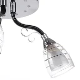 Люстра Brille стельова з підсвічуванням LED E14 40W CH (LK-512S/3) - мініатюра 2