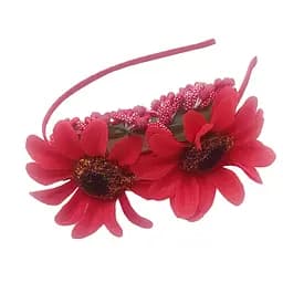 Обруч для волос "Гербера" La-beauty 0206-328-2 красная