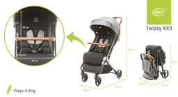Прогулянкова коляска 4Baby Twizzy XXII Black - мініатюра 3